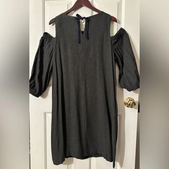 AVN Italy Luxury Charcoal Cold Shoulder Italy 48 US 12 Viscose Lined 3/4 Sleev - Picture 10 of 13